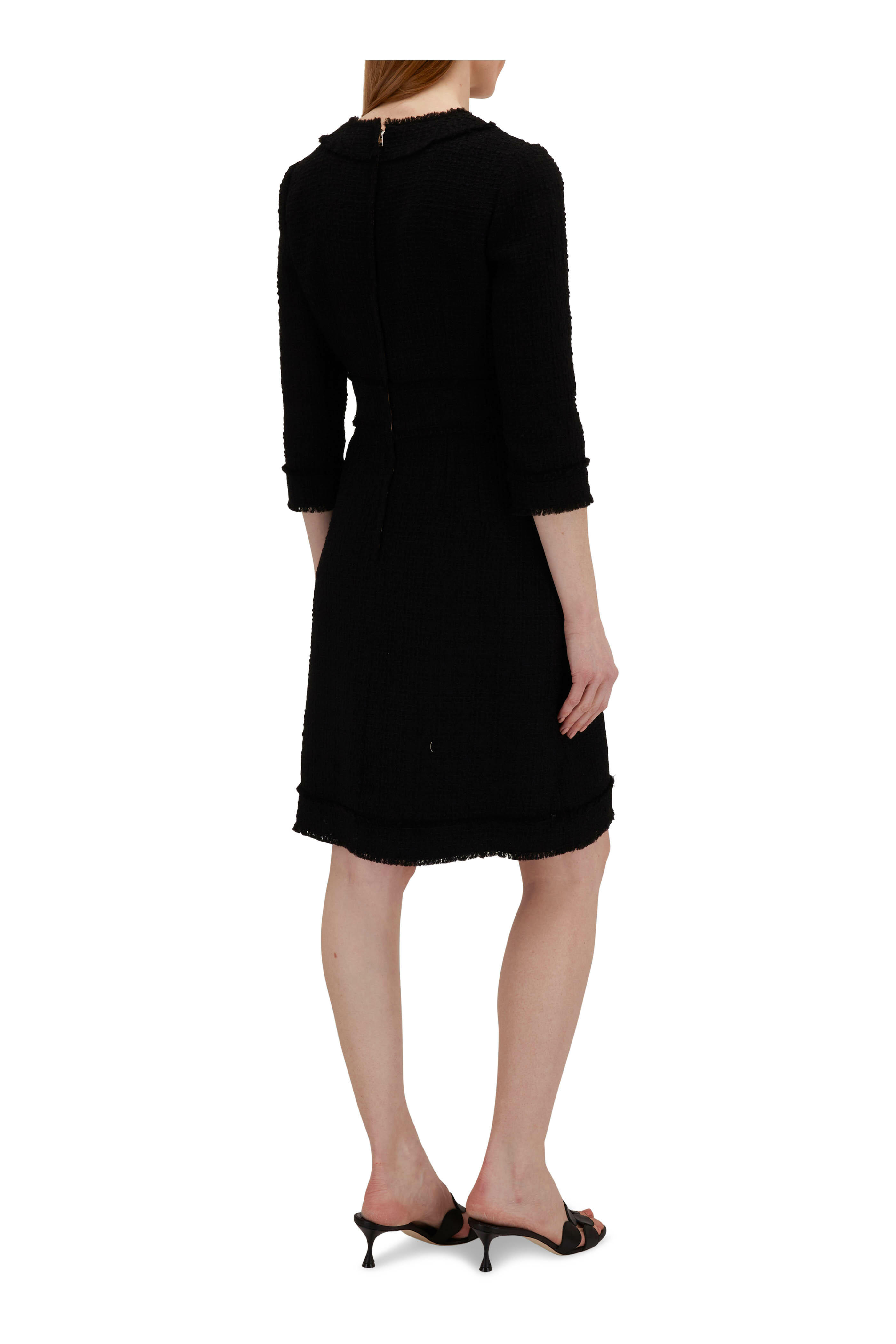 Dolce & Gabbana - Rachel Black Tweed Midi Dress