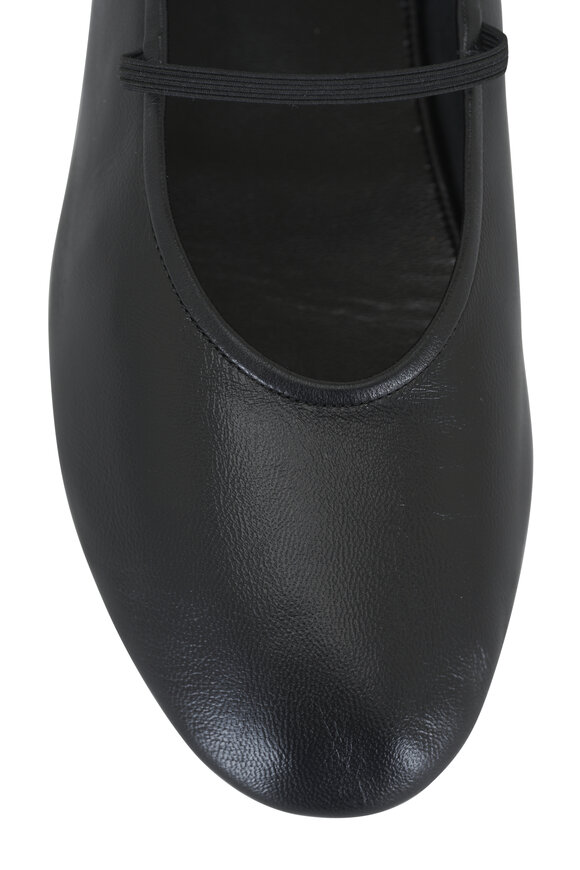 The Row - Black Elastic Leather Ballet Flat