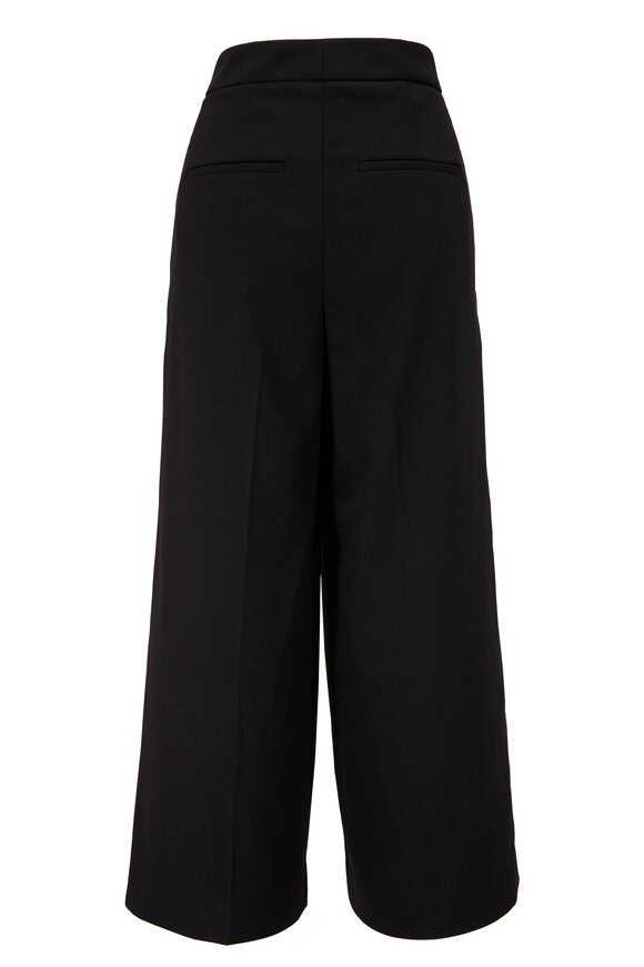 Vince - Black Twill Wide Leg Crop Culottes