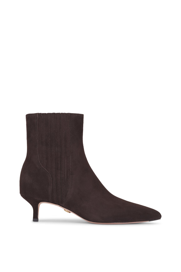 Veronica Beard Lisa Espresso Suede Short Boot, 45mm - view 3