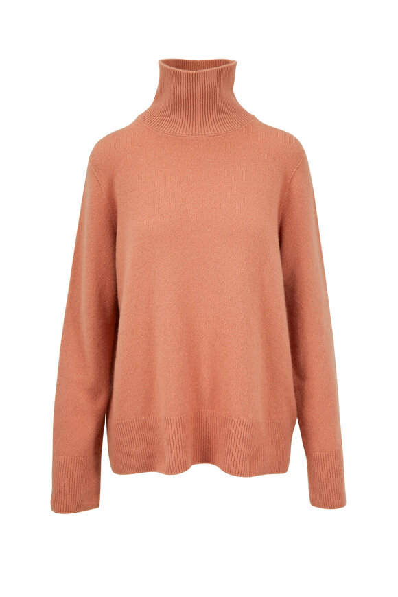 The Row - Milina Caramel Wool & Cashmere Turtleneck Sweater 