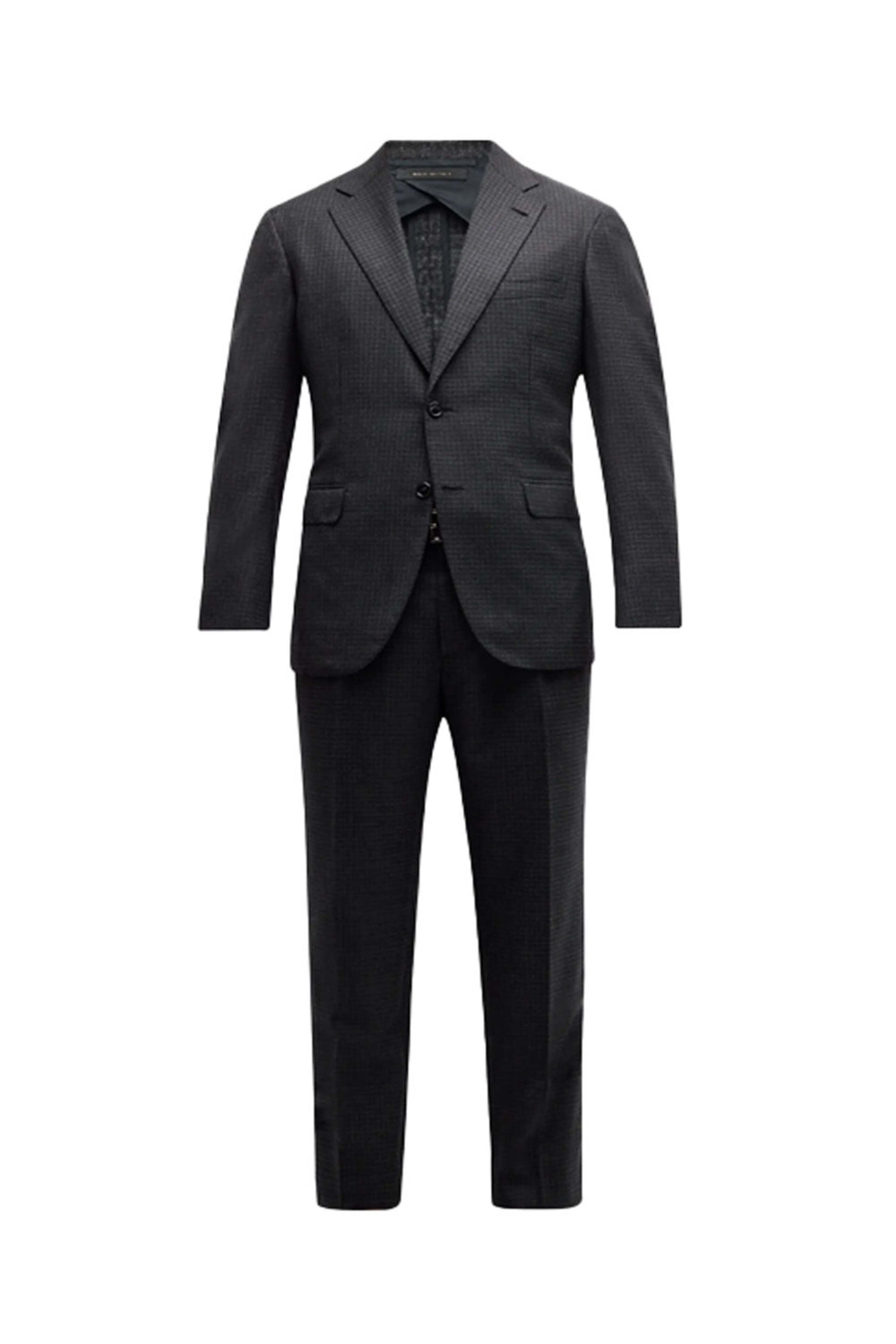 Brioni - Anthracite Wool Houndstooth Suit