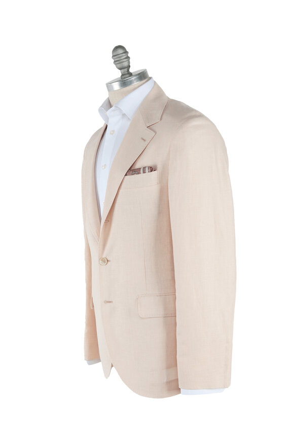 Brunello Cucinelli Melon Prince of Wales Sportcoat - view 3
