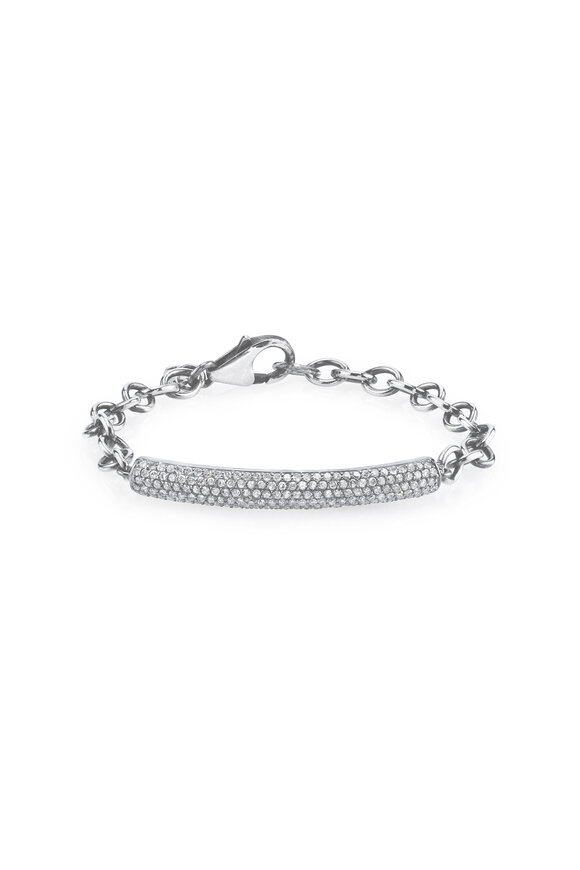 Sheryl Lowe - Pavé Diamond Bar Link Chain Bracelet
