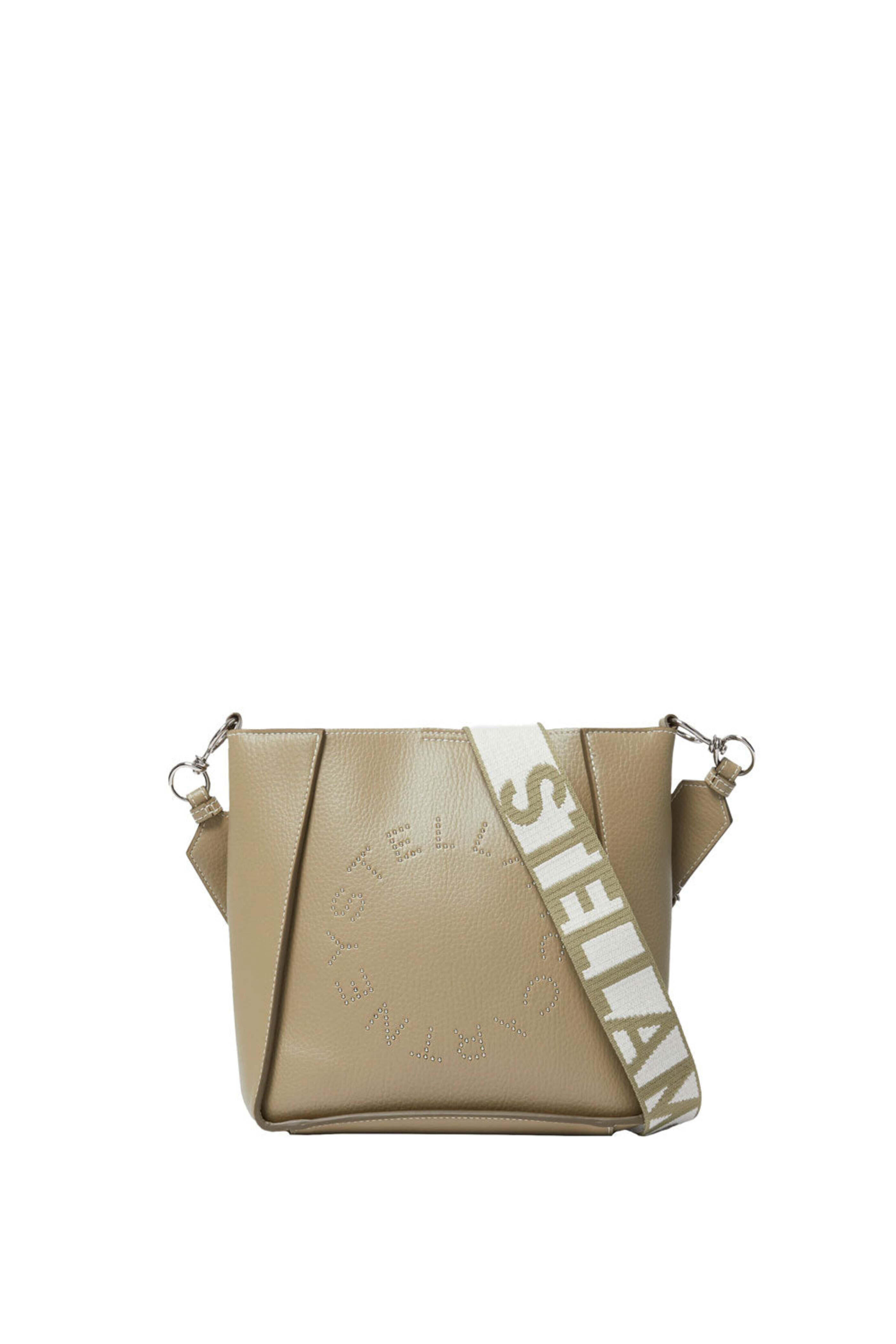 Stella McCartney - Mini Embossed Logo Square Crossbody in Bamboo