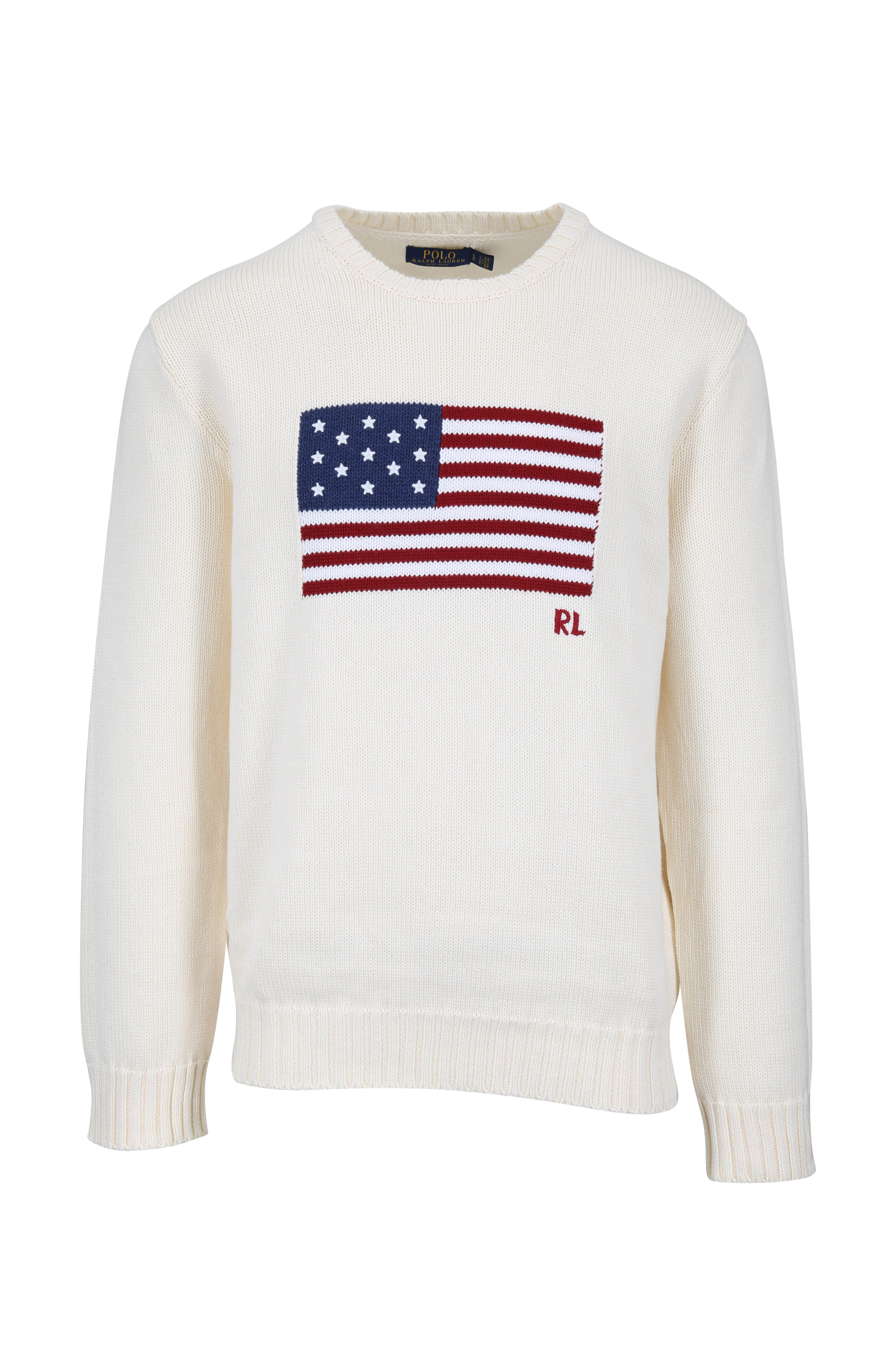 Polo Ralph Lauren - Cream American Flag Sweater | Mitchell Stores