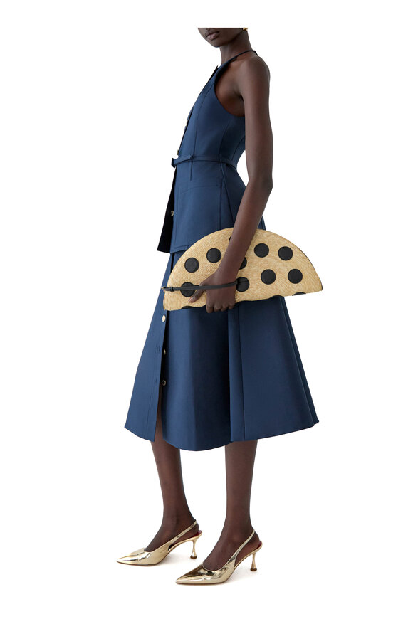 Carolina Herrera Midnight Button Front Belted Top - view 4