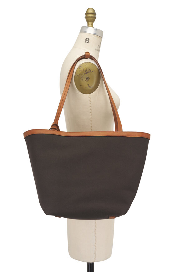 The Row Brown & Ecru Park Three Canvas Tote - view 6