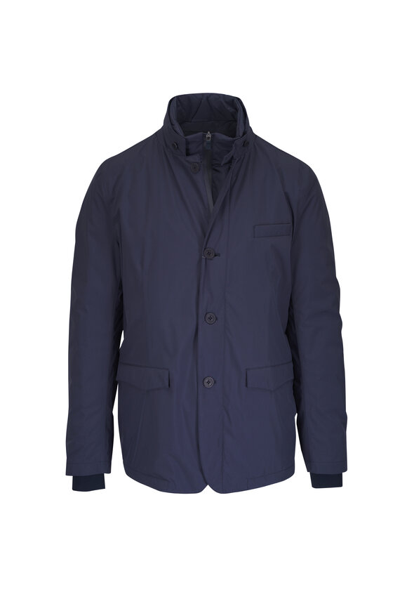 Herno Navy Waterproof Down Jacket - view 1