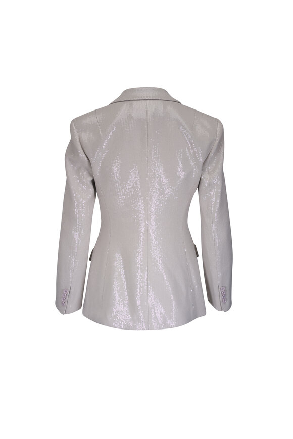 Michael Kors Collection Georgina Oyster Sequin One Button Blazer - view 4