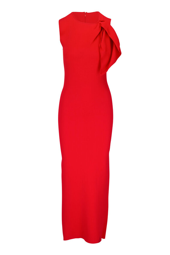 Roland Mouret - Red Knit Maxi Dress