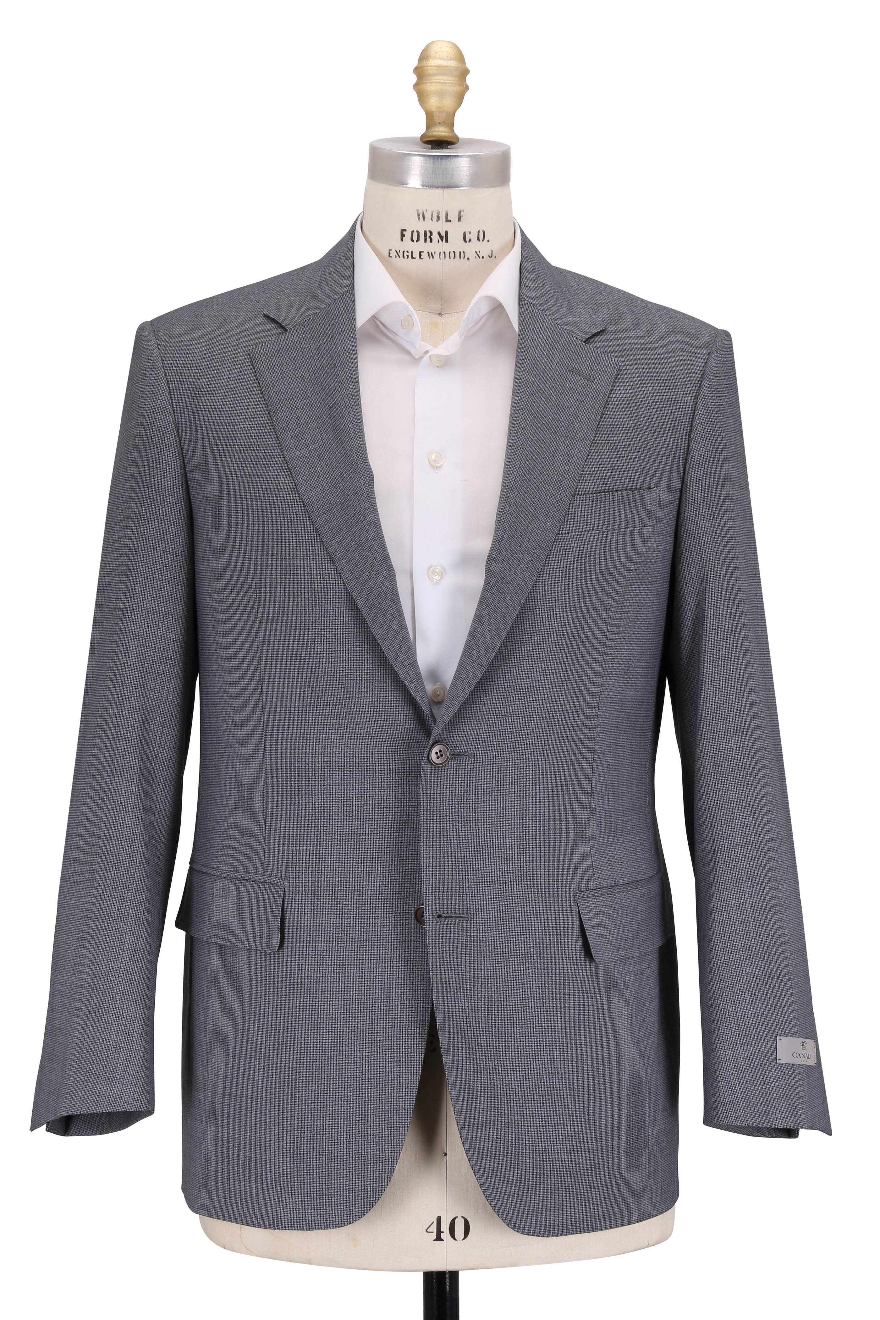 Canali Charcoal Gray Wool Tic Suit Mitchell Stores 1018