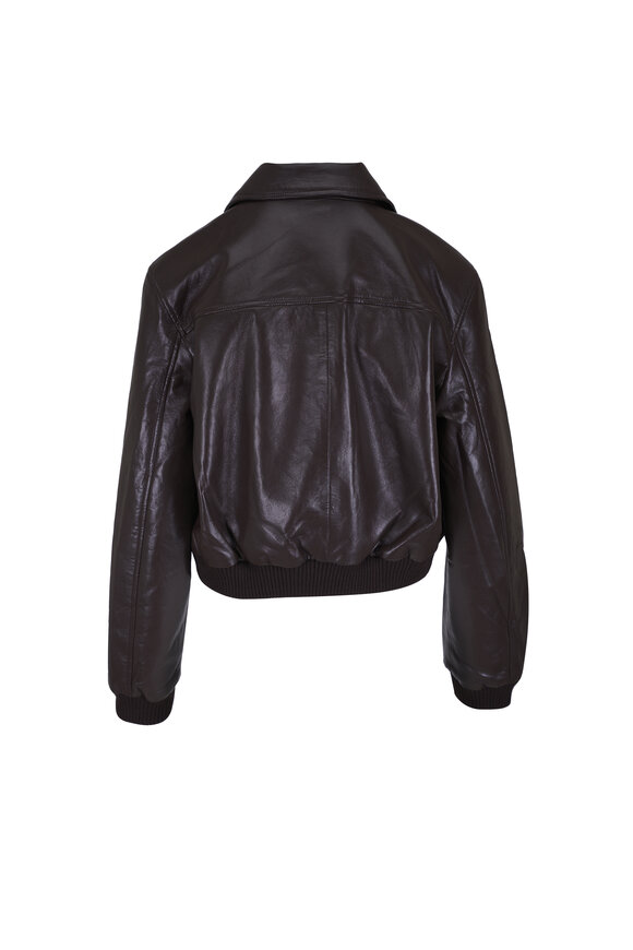 Citizens of Humanity Lola Brown Recycled Leather Bomber - view 2