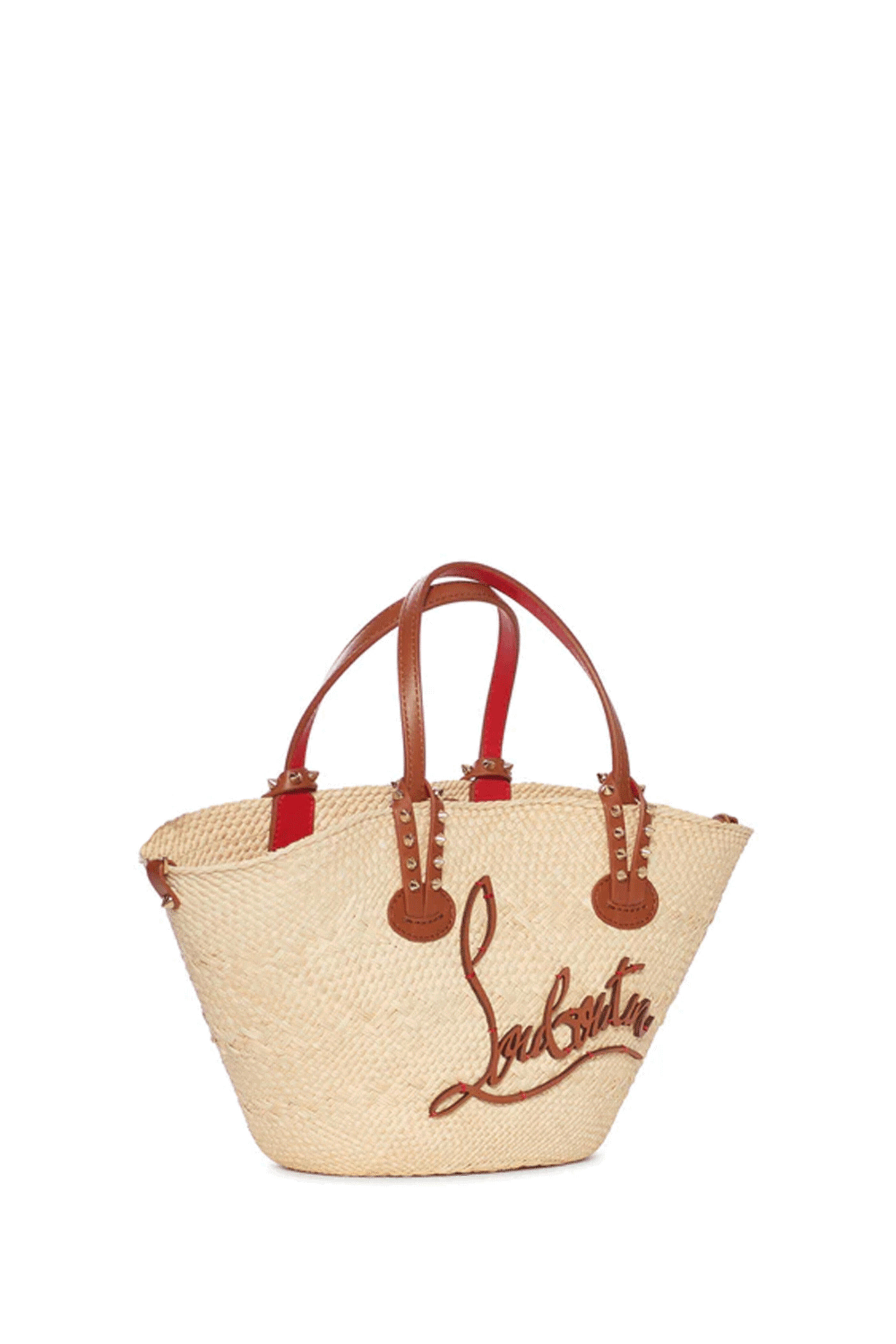 Christian Louboutin - Mini Cabata Cuoio Raffia Basket Tote