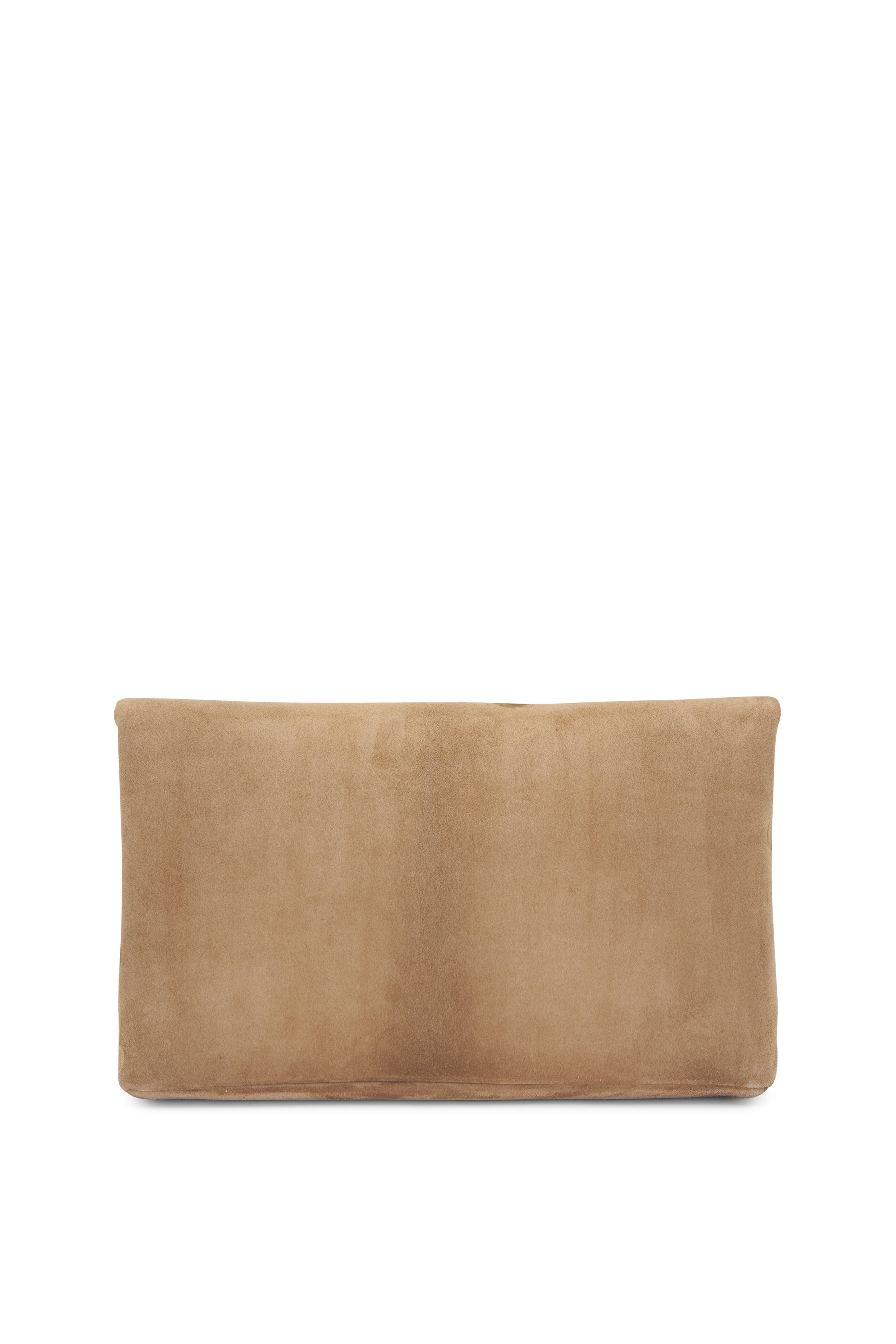 Saint Laurent - Cassandre Large Golden Leaf Suede Envelope Pouch
