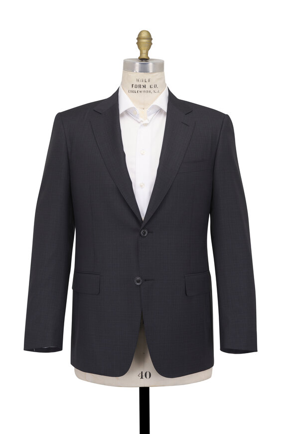 Canali Gray Tonal Plaid Wool Suit - view 2