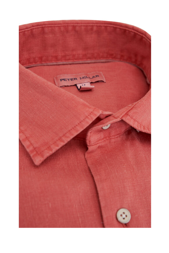 Peter Millar - Coastal Clay Rose Linen Sport Shirt