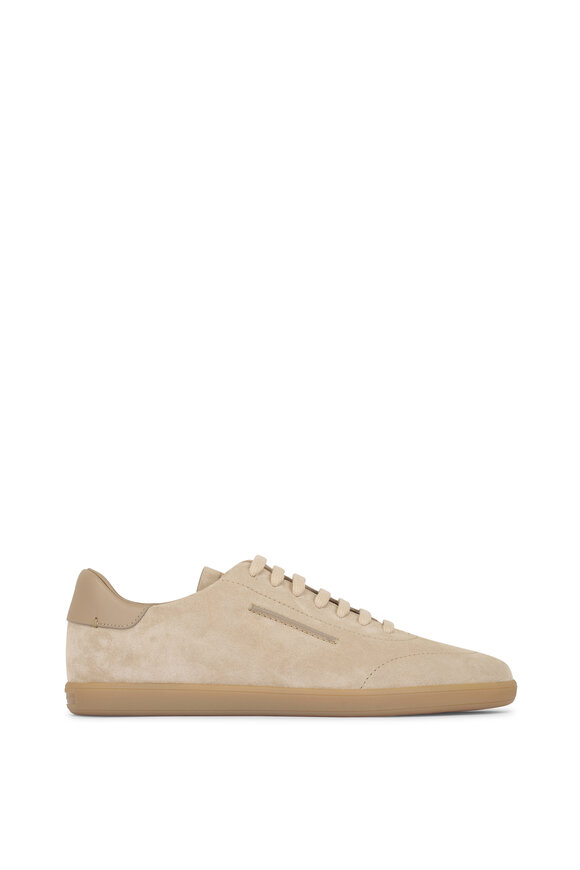 Zegna 232 Sand Suede Low Top Sneaker - view 3