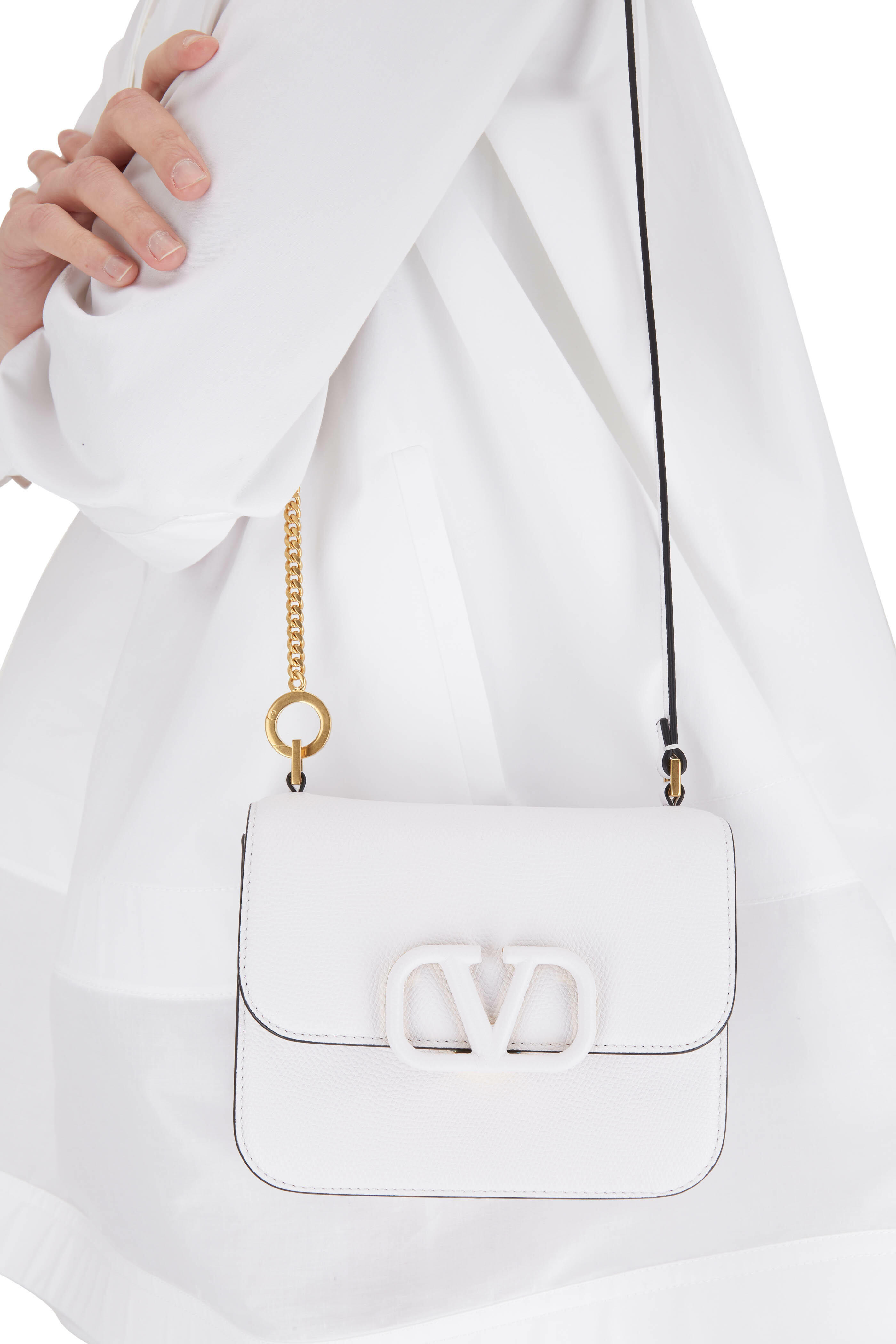 V-sling small leather shoulder bag, Valentino Garavani, MATCHESFASHION US