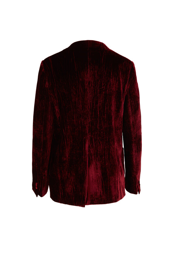 Etro - Burgundy Crushed Velvet Jacket