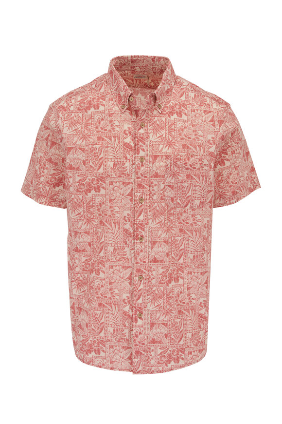 Faherty Brand - Playa Coral Tile Print Short Sleeve Sport Shirt