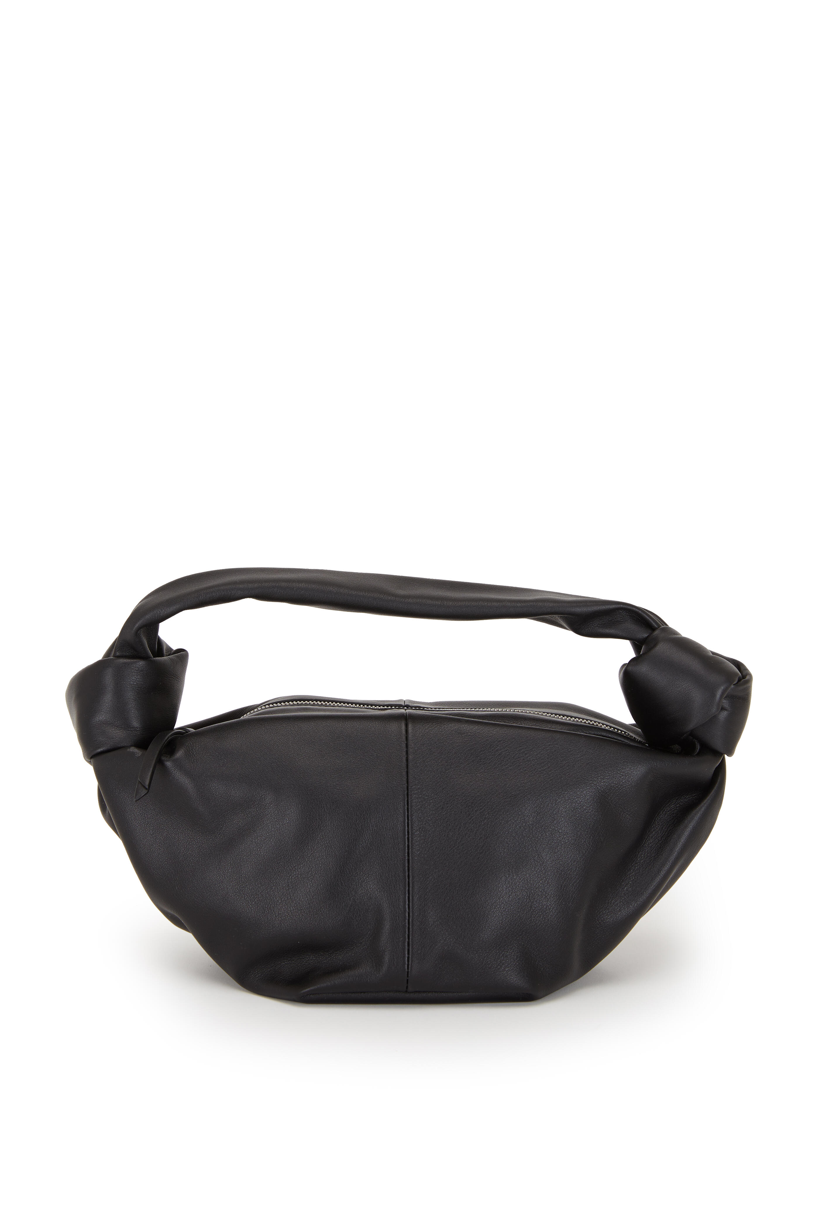 Bottega Veneta - Jodie Black Leather Knot Mini Hobo Bag