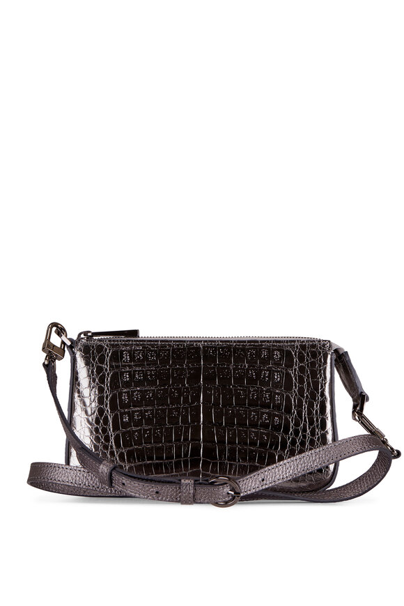 Maria Oliver - Madison Anthracite Embossed Shoulder Bag