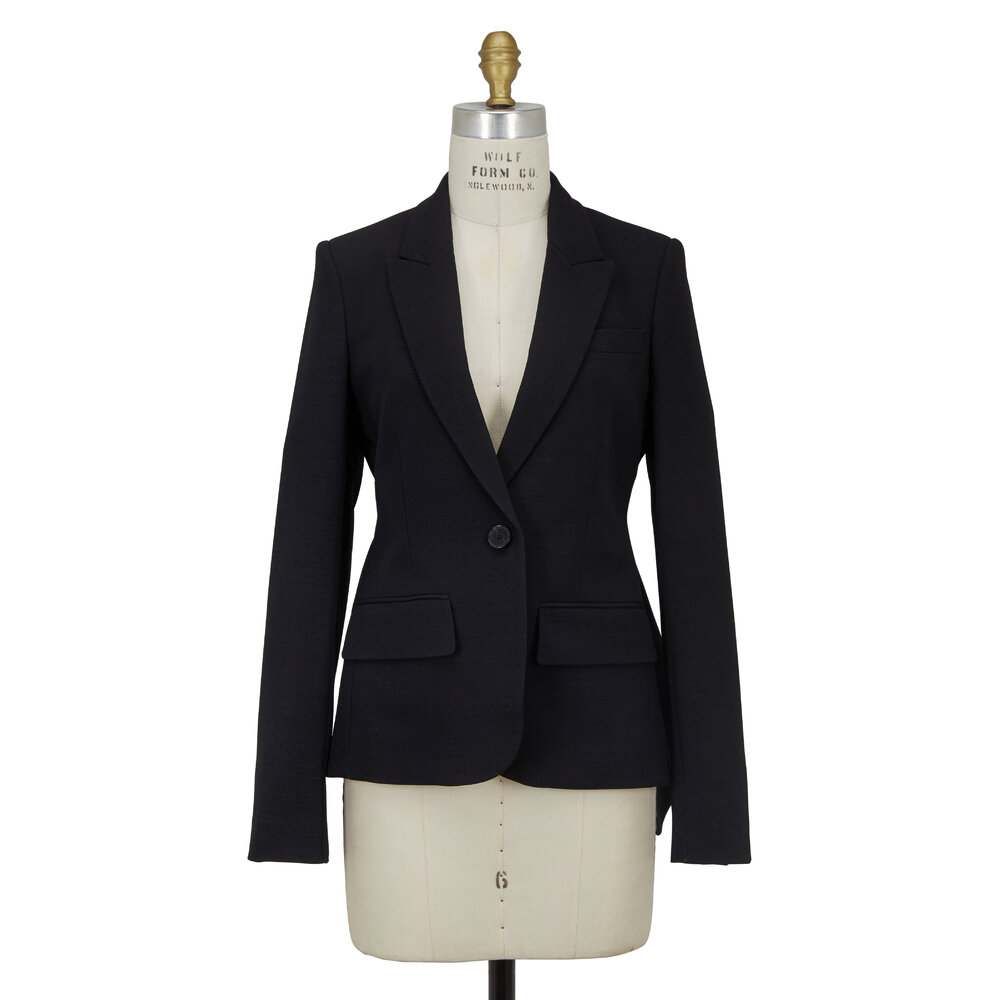 Stella McCartney - Black Wool Peplum Blazer | Mitchell Stores