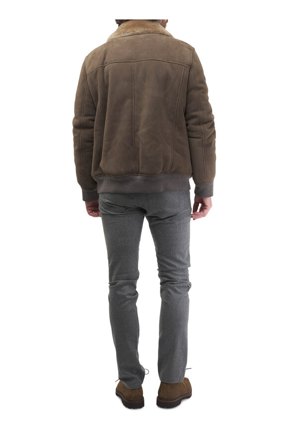 Brioni - Coffee Cashmere & Wool Ribbed Quarter Zip Pullover