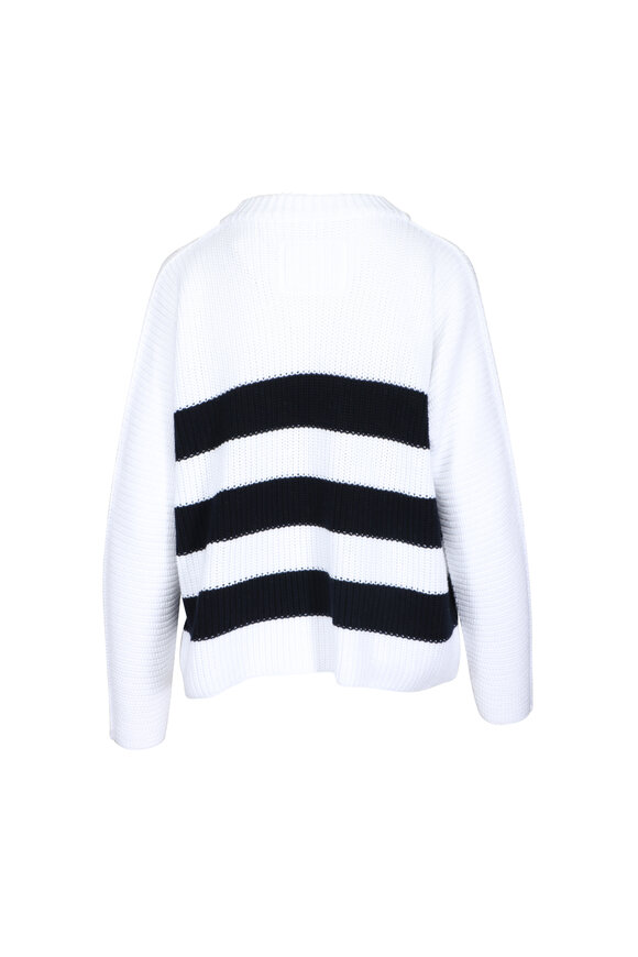 Frank & Eileen Montecito Black & White Stripe Knit Cardigan - view 2