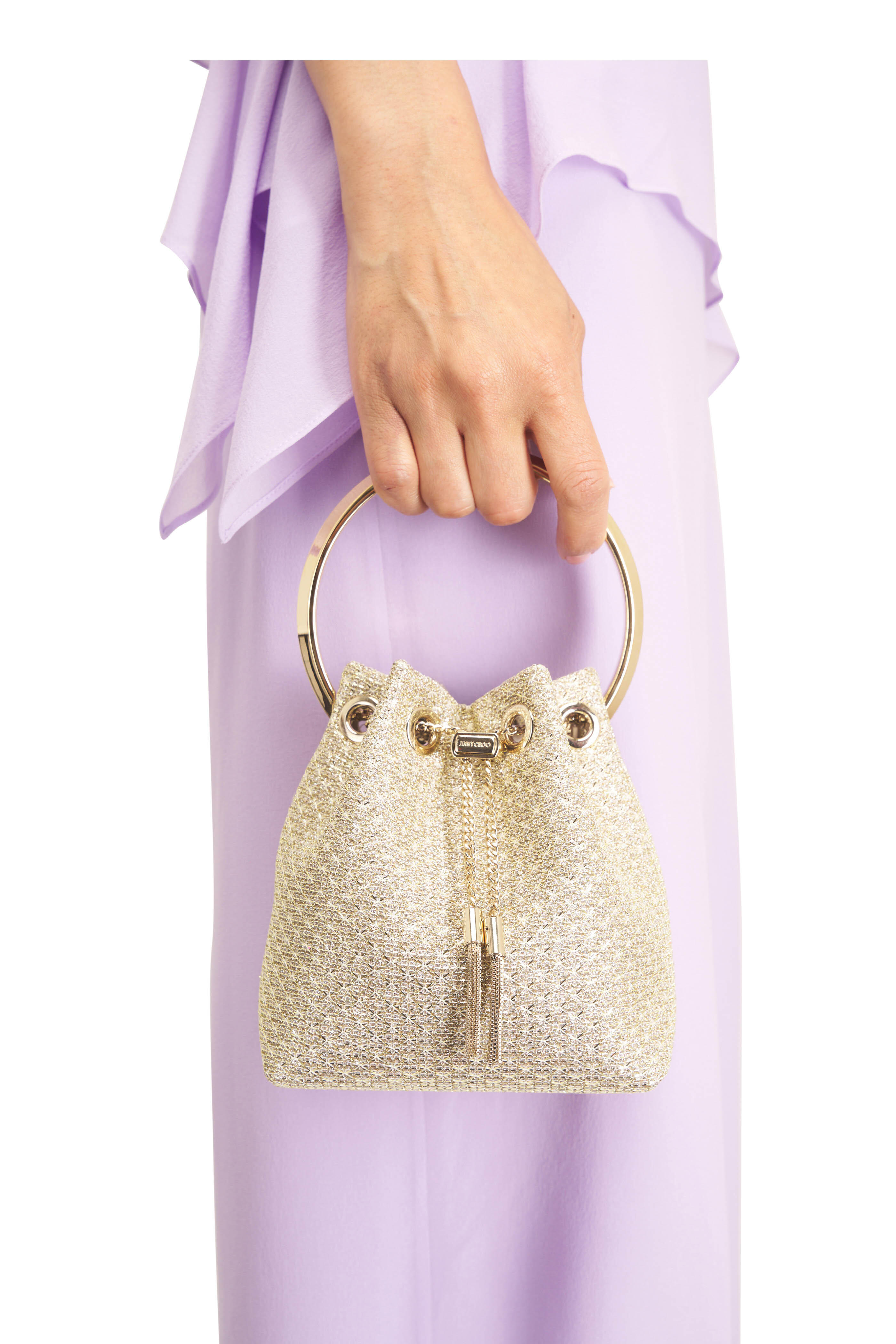 Jimmy Choo - Bon Bon Lurex Top Handle Bag - view 2