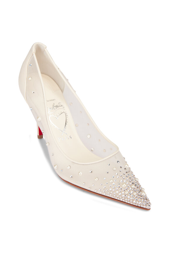 Christian Louboutin Miss Z Degrastrass White Pump, 80mm - view 1