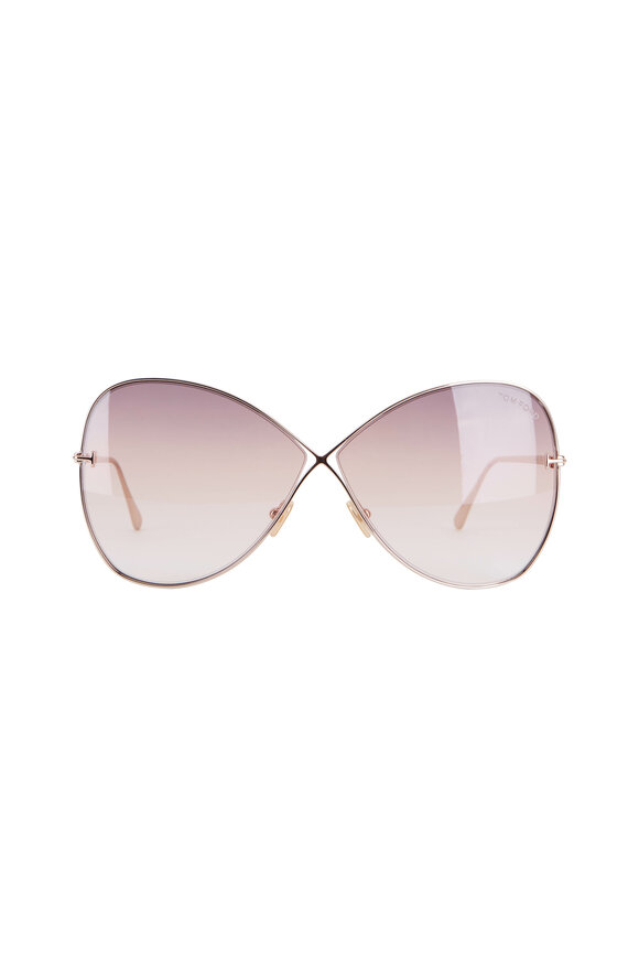 Tom Ford Eyewear - Nickie Shiny Rose Gold Sunglasses