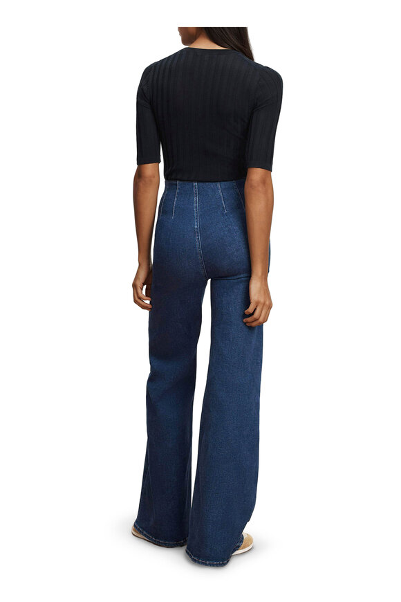 Veronica Beard Joplin Off-Duty Bright Blue Flare Jean - view 3