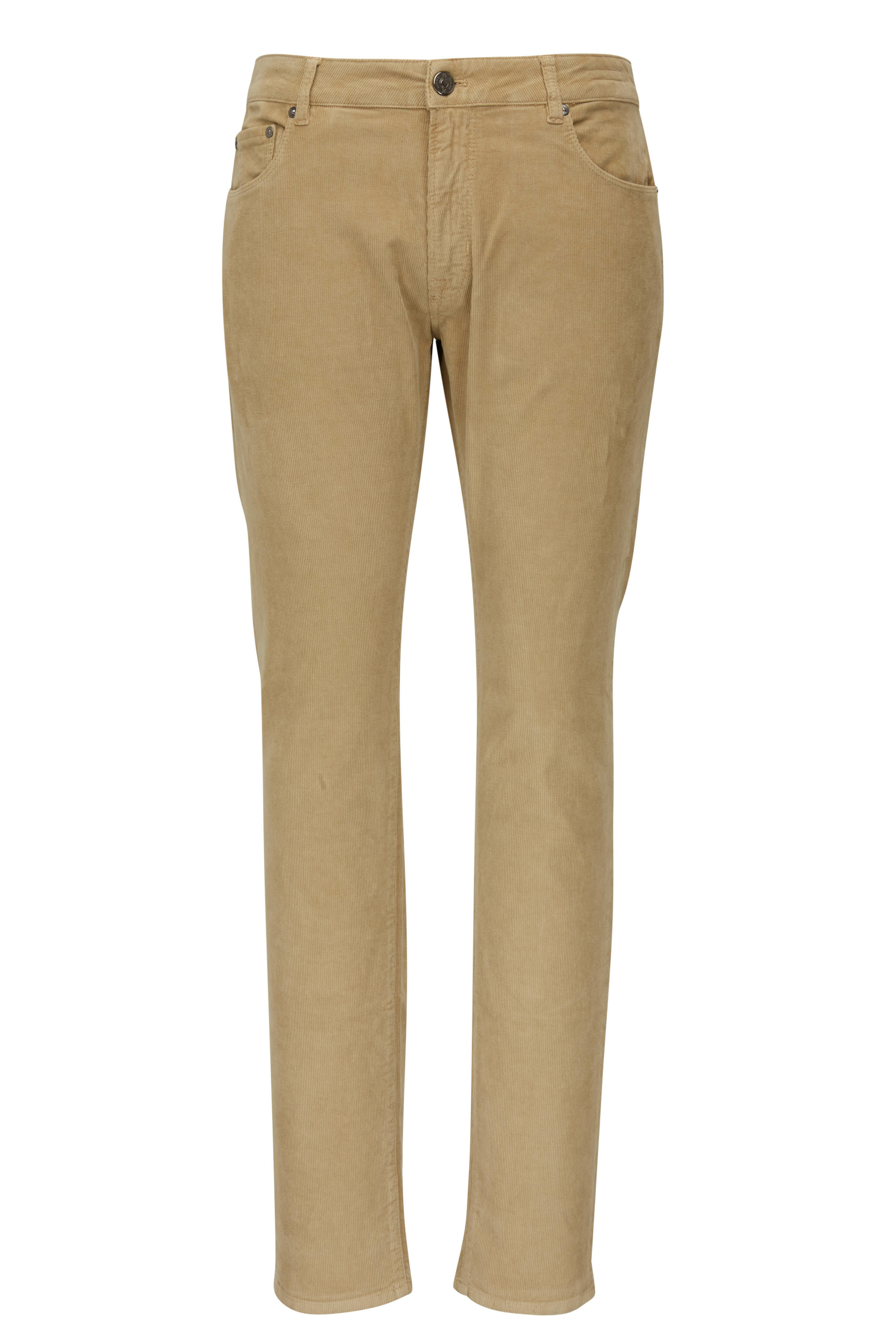 PT Torino - Beige Five Pocket Corduroy Pant