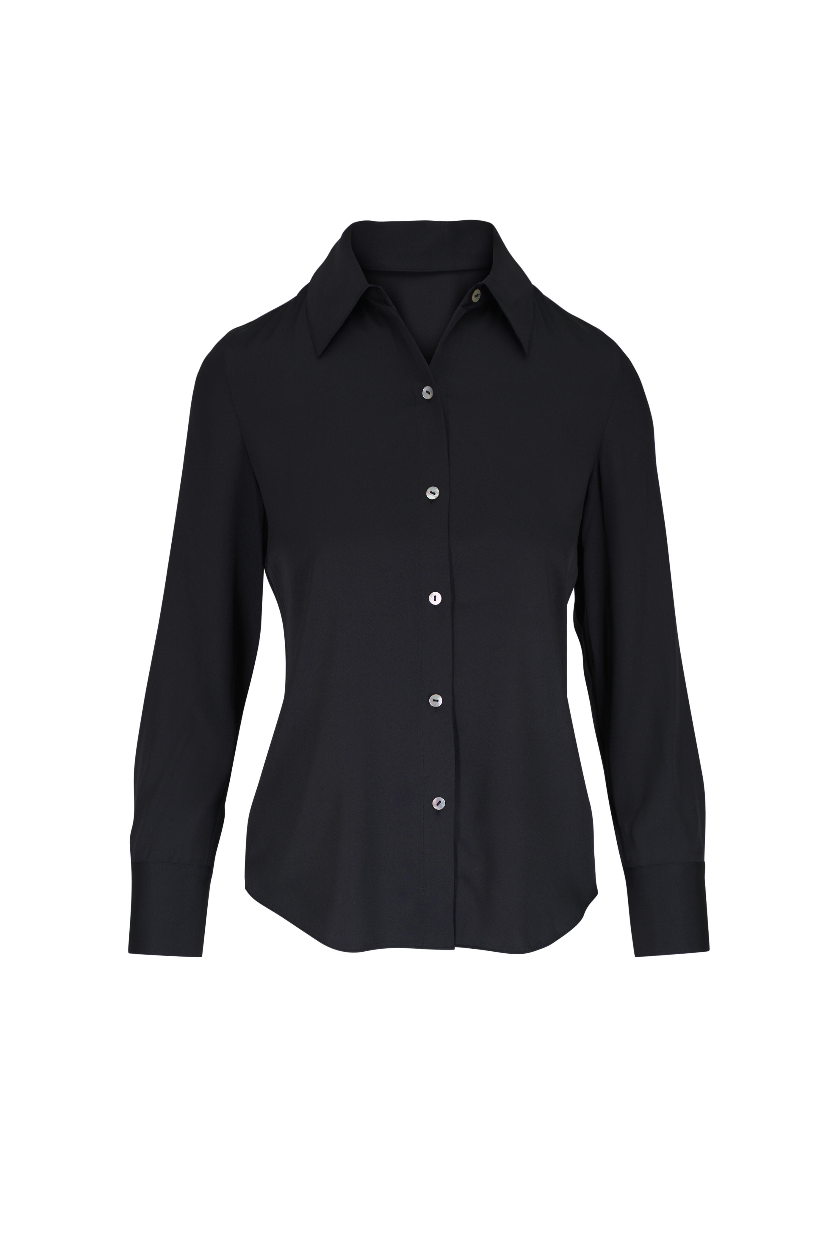 Vince - Black Slim Fit Blouse