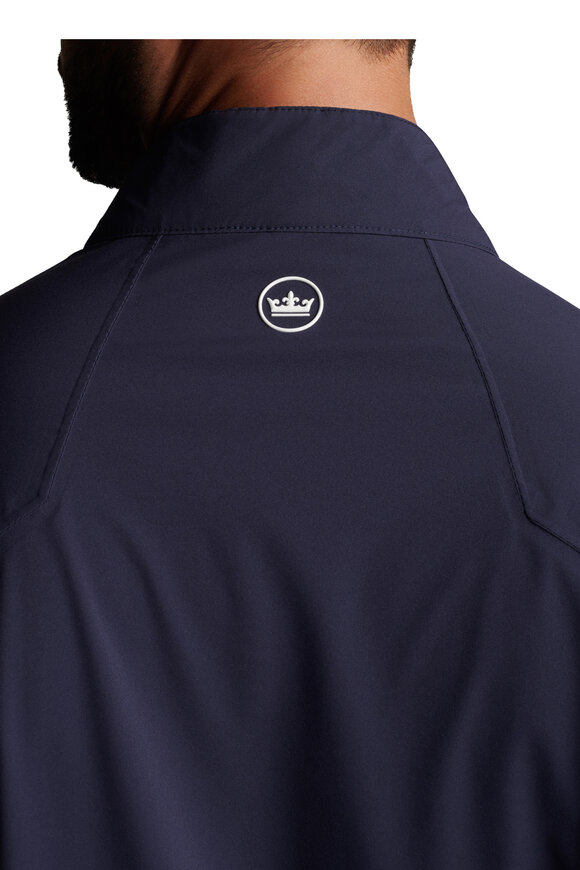 Peter Millar - Navy Shield Short Sleeve Rain Shell Quarter Zip