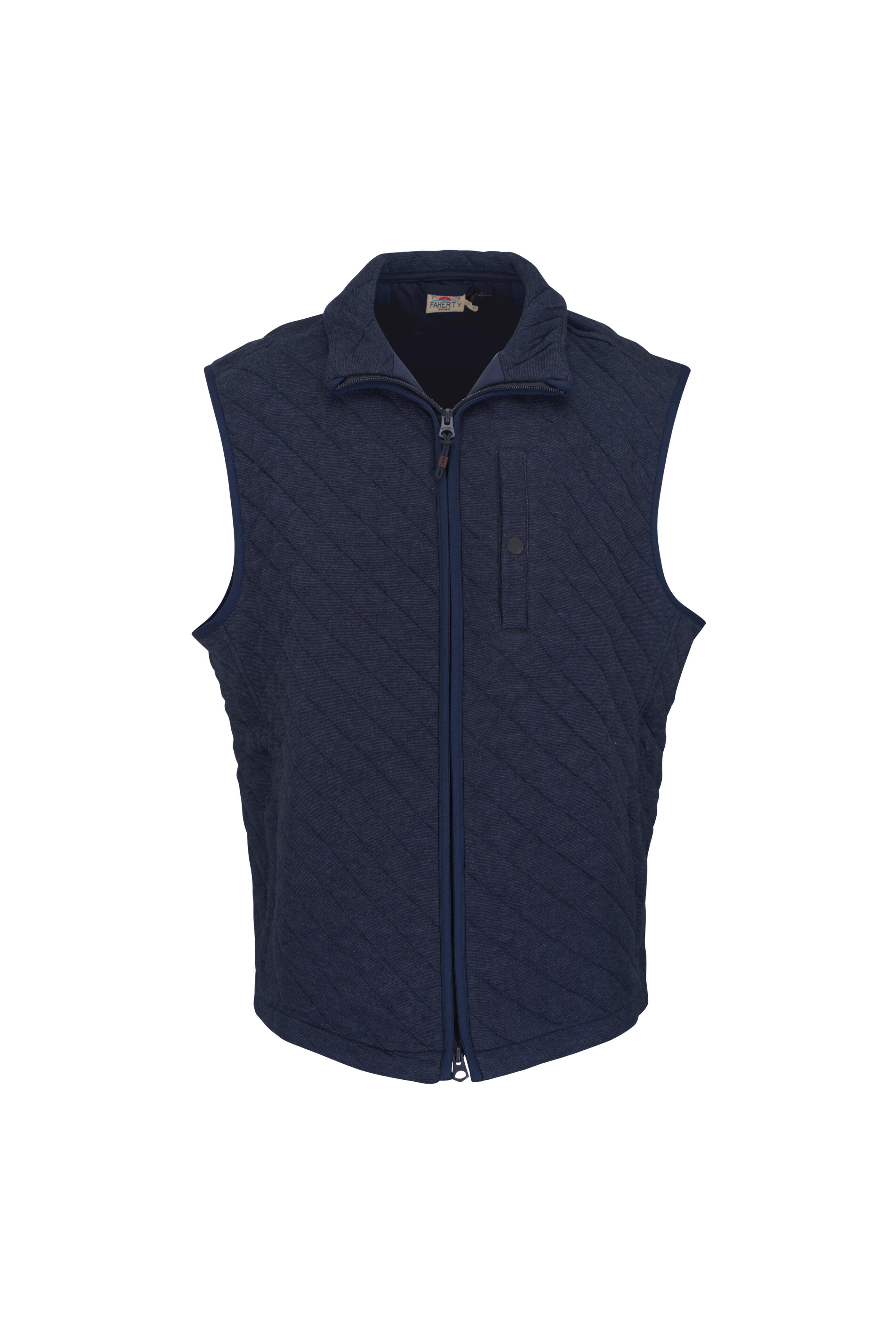 Faherty Brand - Epic Quilted Navy Blue Fleece Vest