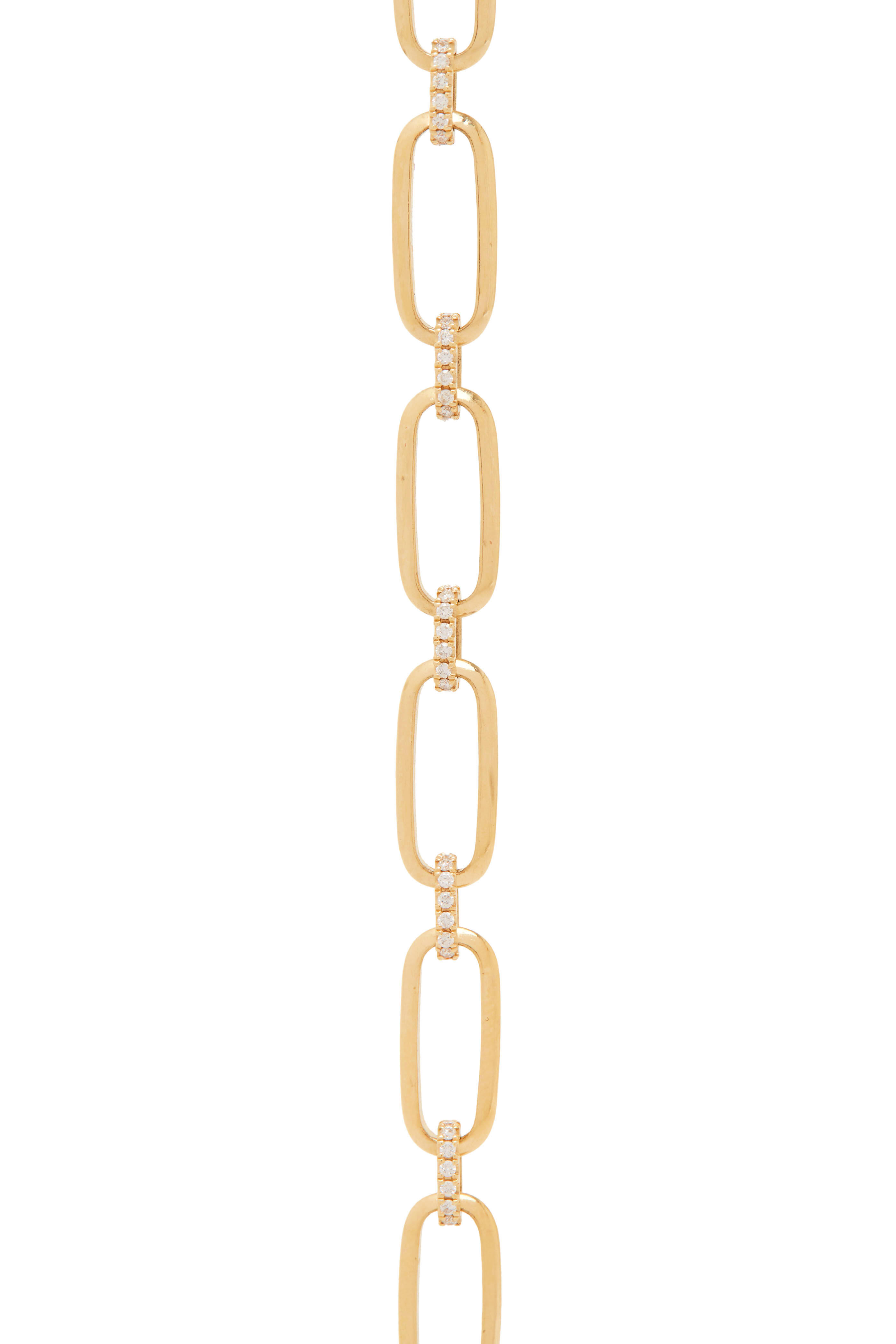 Lizzie Mandler - XL Flat Link Pavé Bridge Bracelet
