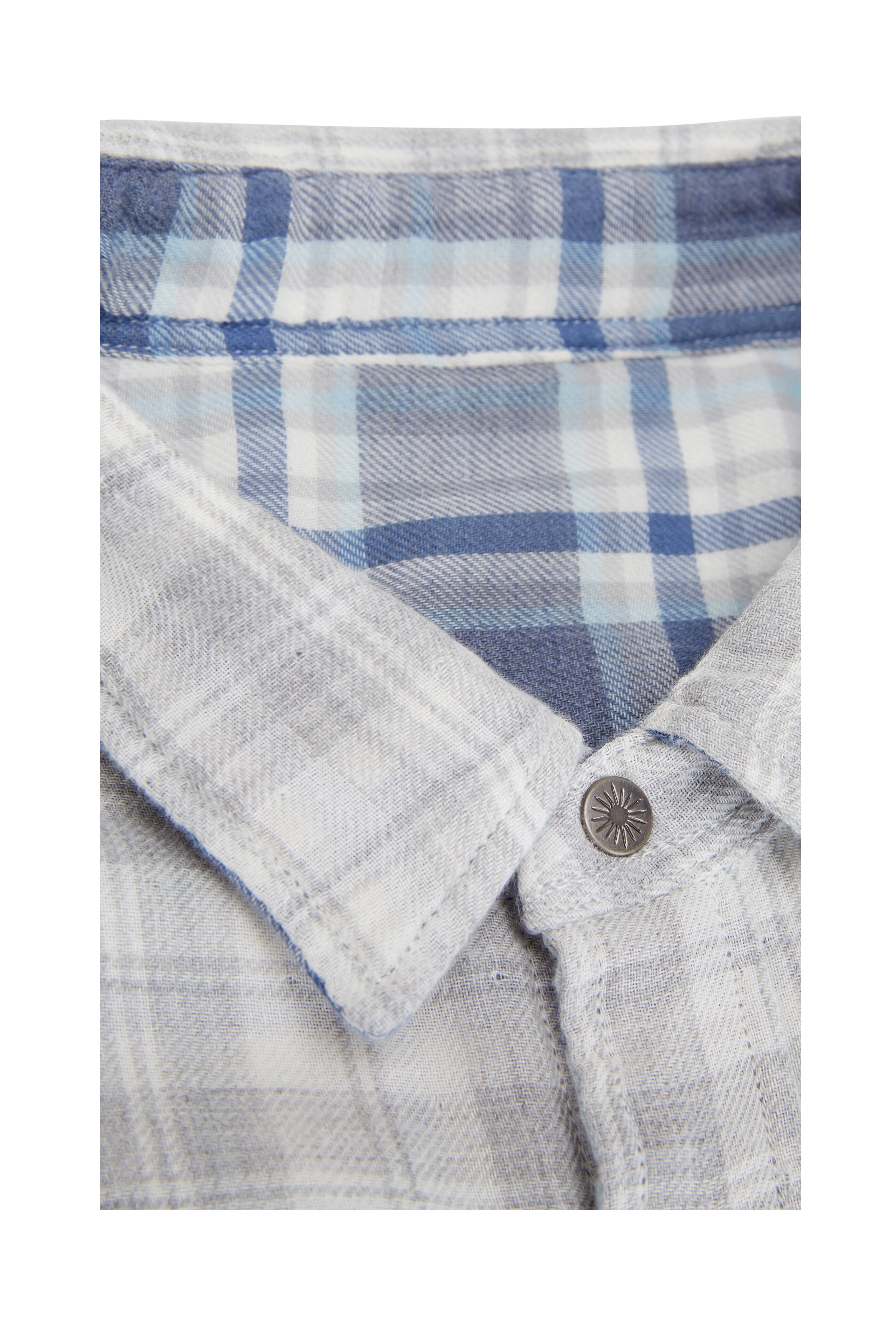 Faherty Brand - Blue Easton Plaid Reversible Shirt - view 4
