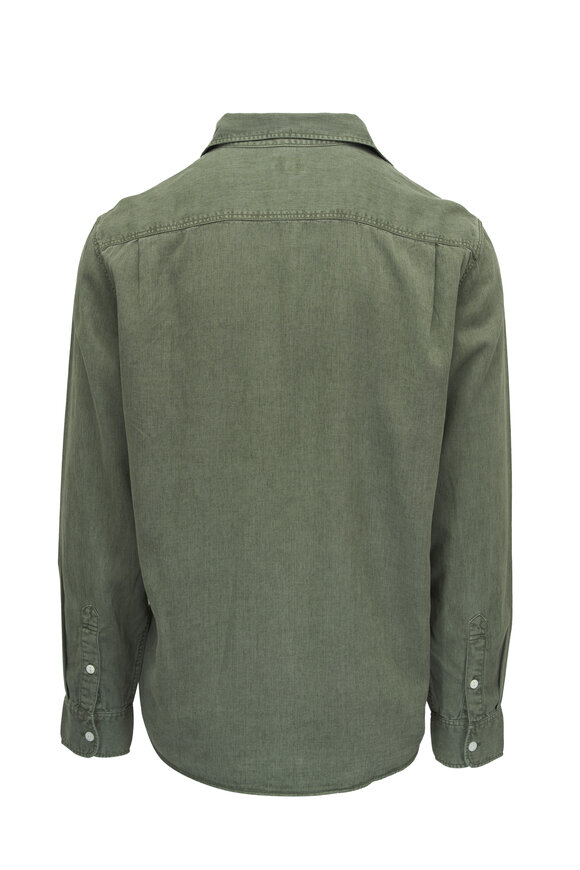 Faherty Brand - Tried & True Desert Olive Chambray Workshirt