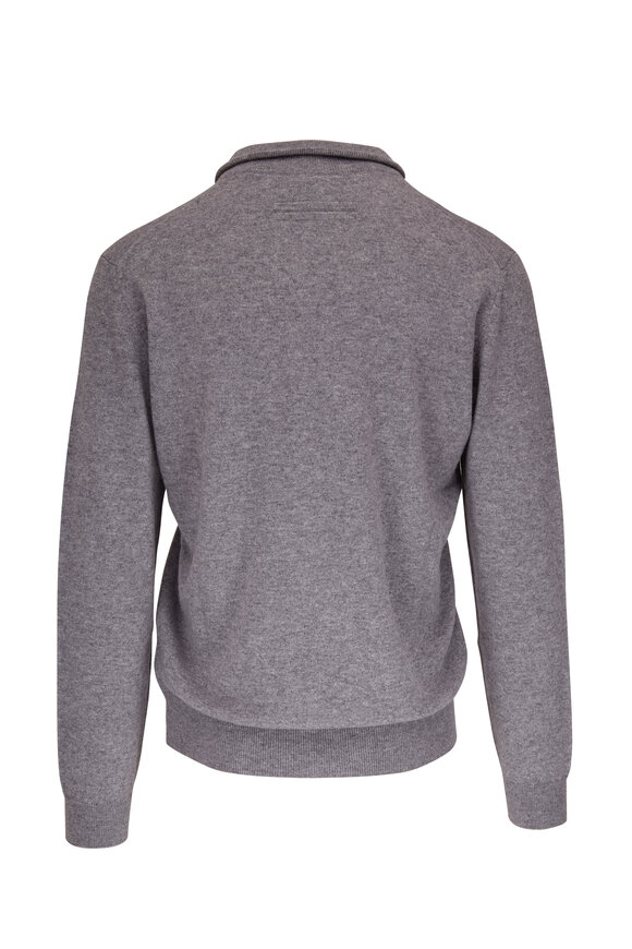 Zegna - Gray Oasi Cashmere Quarter Zip Pullover