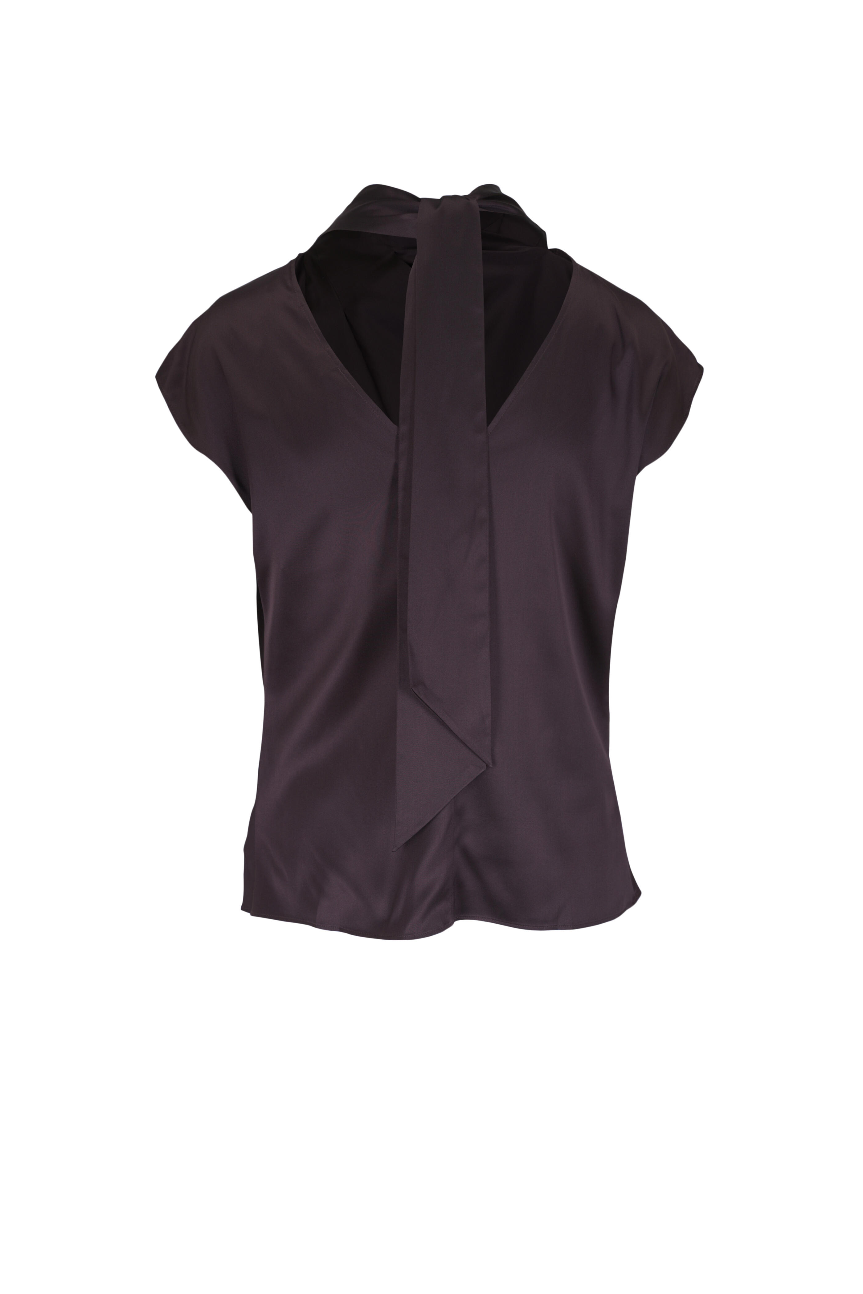 Veronica Beard - Leilany Dark Chocolate Silk Top