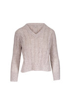Akris Punto - White Line & Cotton Open Knit Sweater