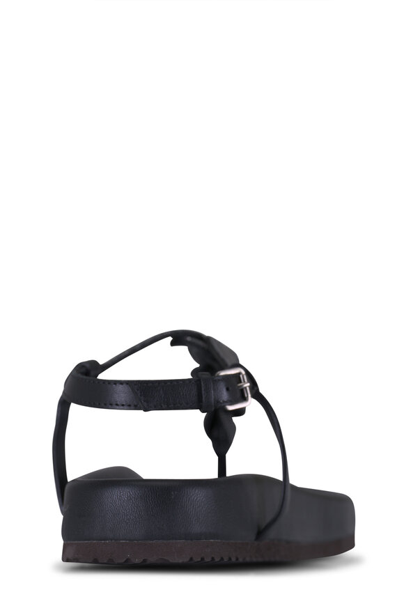 Brunello Cucinelli Black Braided Monili Sandal - view 3