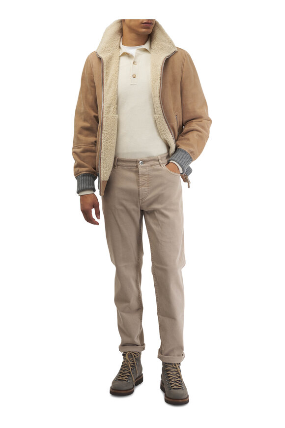 Brunello Cucinelli - Tan Five Pocket Cotton Pant 