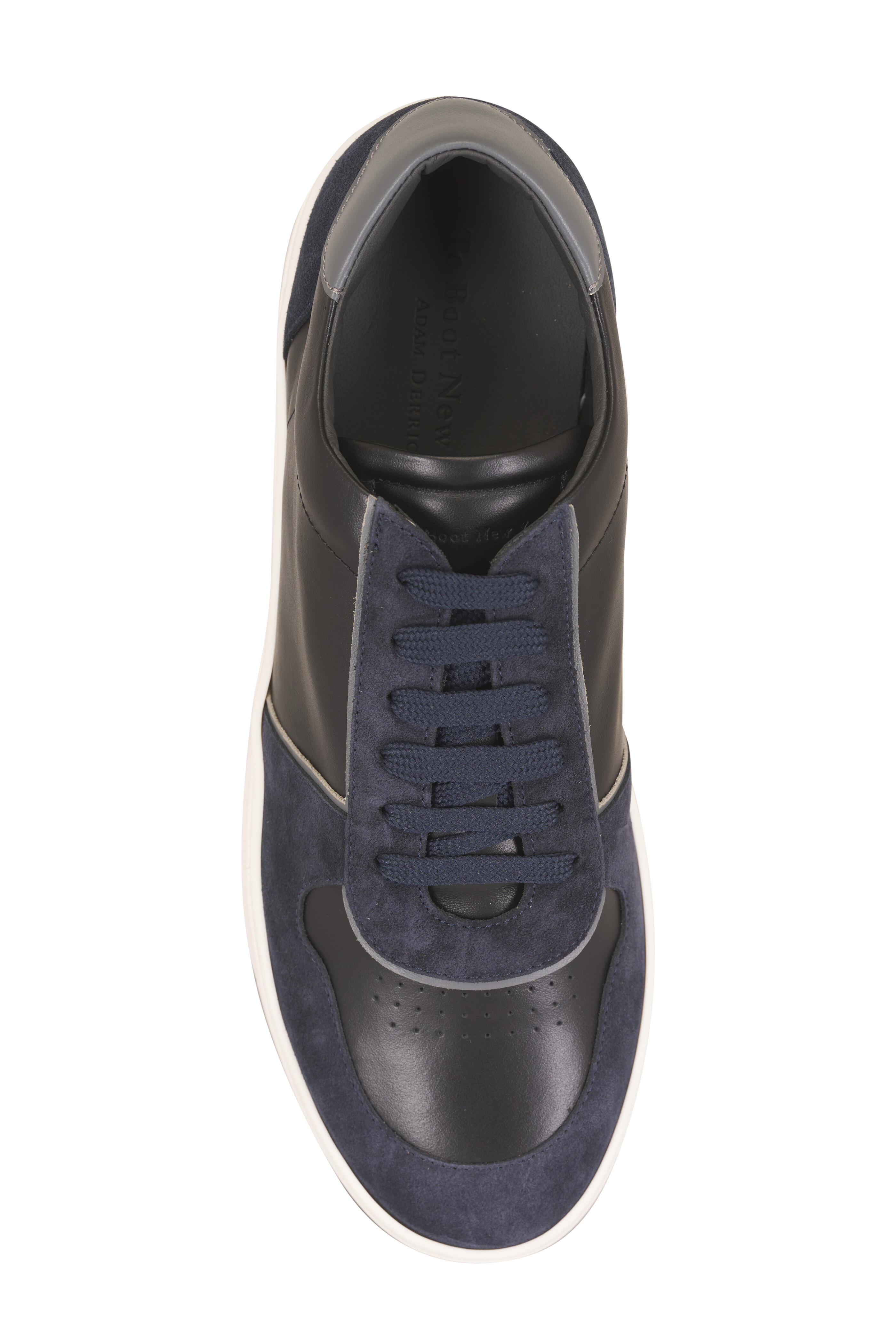 To Boot New York - Lennon Navy Blue Leather & Suede Sneaker - view 3