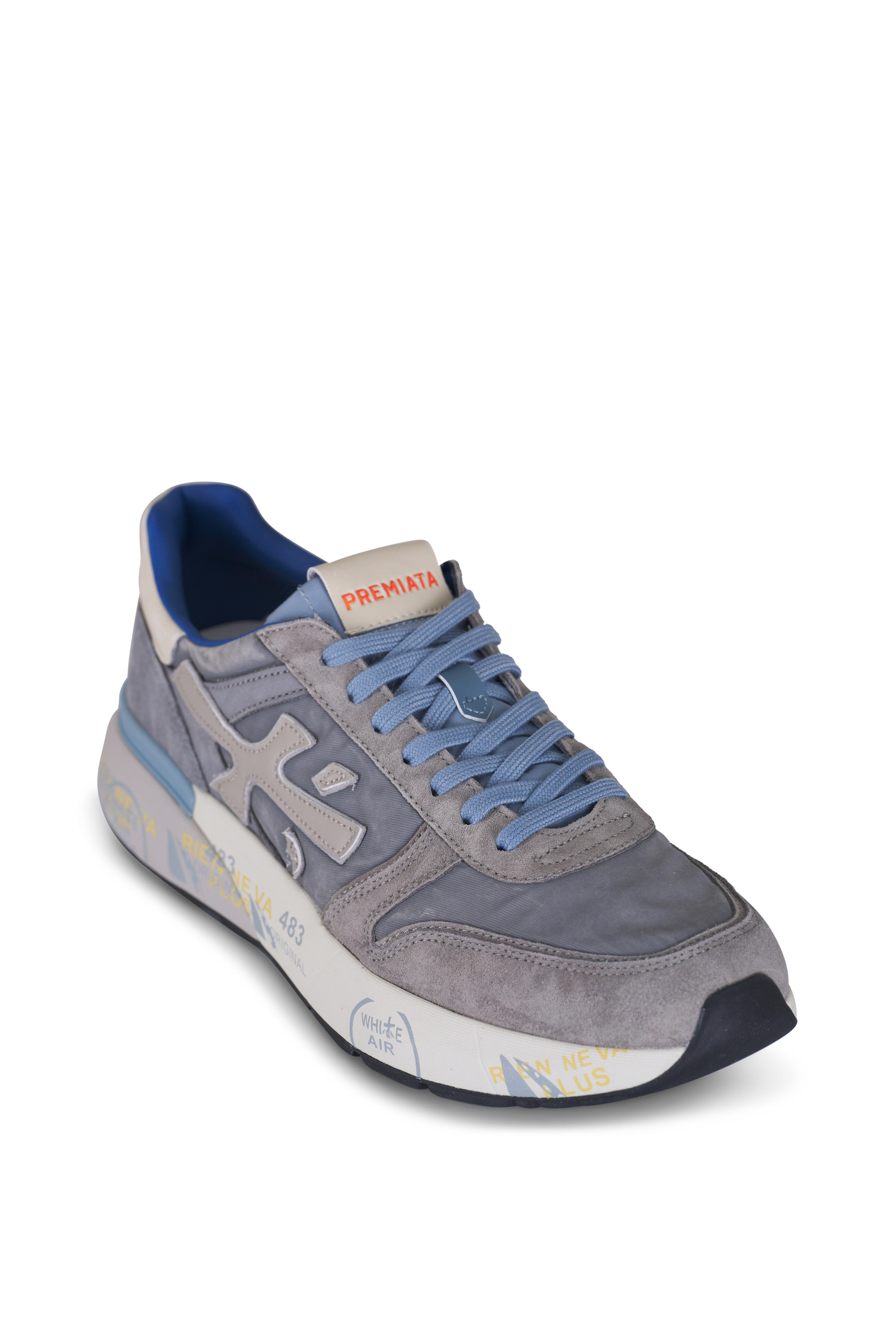 【783】✨美品✨PREMIATA スニーカー　ブルー　42 Premiata - Mick Gray & Blue Leather Sneaker | Mitchell Stores