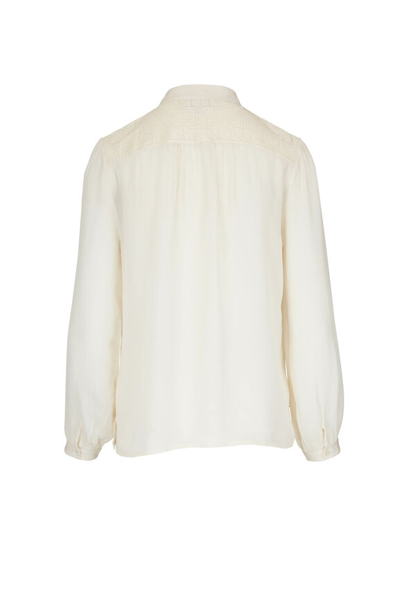 Nili Lotan - Renee Ivory Embroidered Top