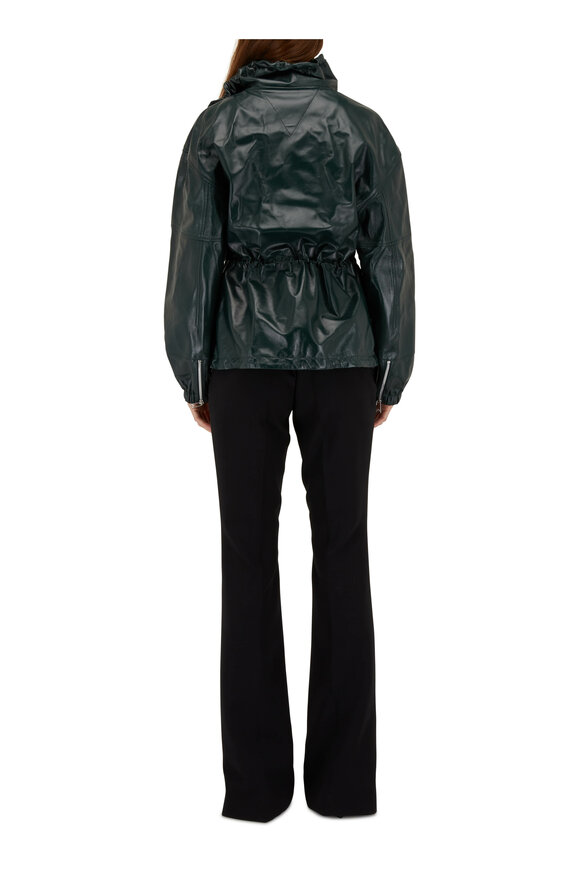 Bottega Veneta - Inkwell Shiny Leather Drawcord Jacket